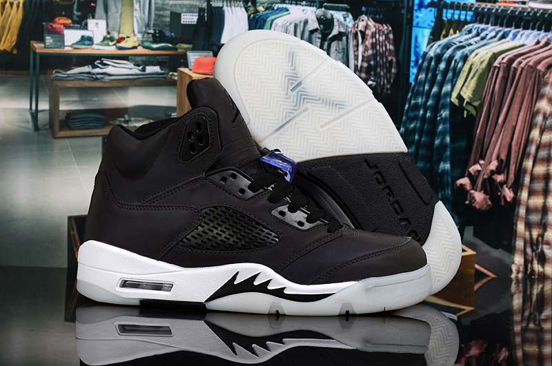 2020 Men Air Jordan 5 3M Black White Shoes - Click Image to Close